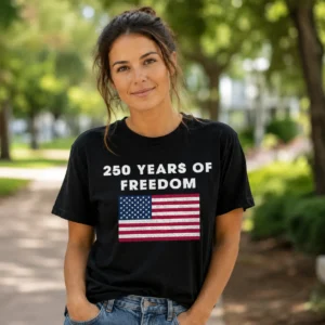 250 Years of Freedom Shirt – USA 250th Anniversary American Flag T-Shirt