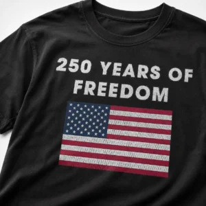 250 Years of Freedom Shirt – USA 250th Anniversary American Flag T-Shirt