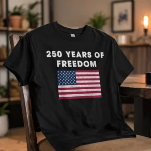 250 Years of Freedom Shirt – USA 250th Anniversary American Flag T-Shirt