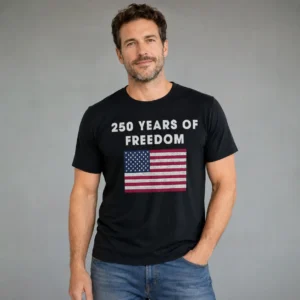 250 Years of Freedom Shirt – USA 250th Anniversary American Flag T-Shirt